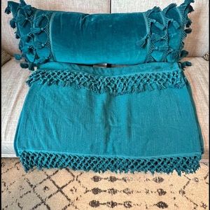 Lumbar pillow and throw